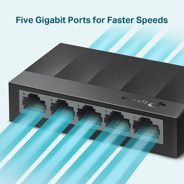 5-Port 10/100/1000Mbps Desktop Switch LS1005G 3 5-Port 10/100/1000Mbps Desktop Switch LS1005G - Image 3