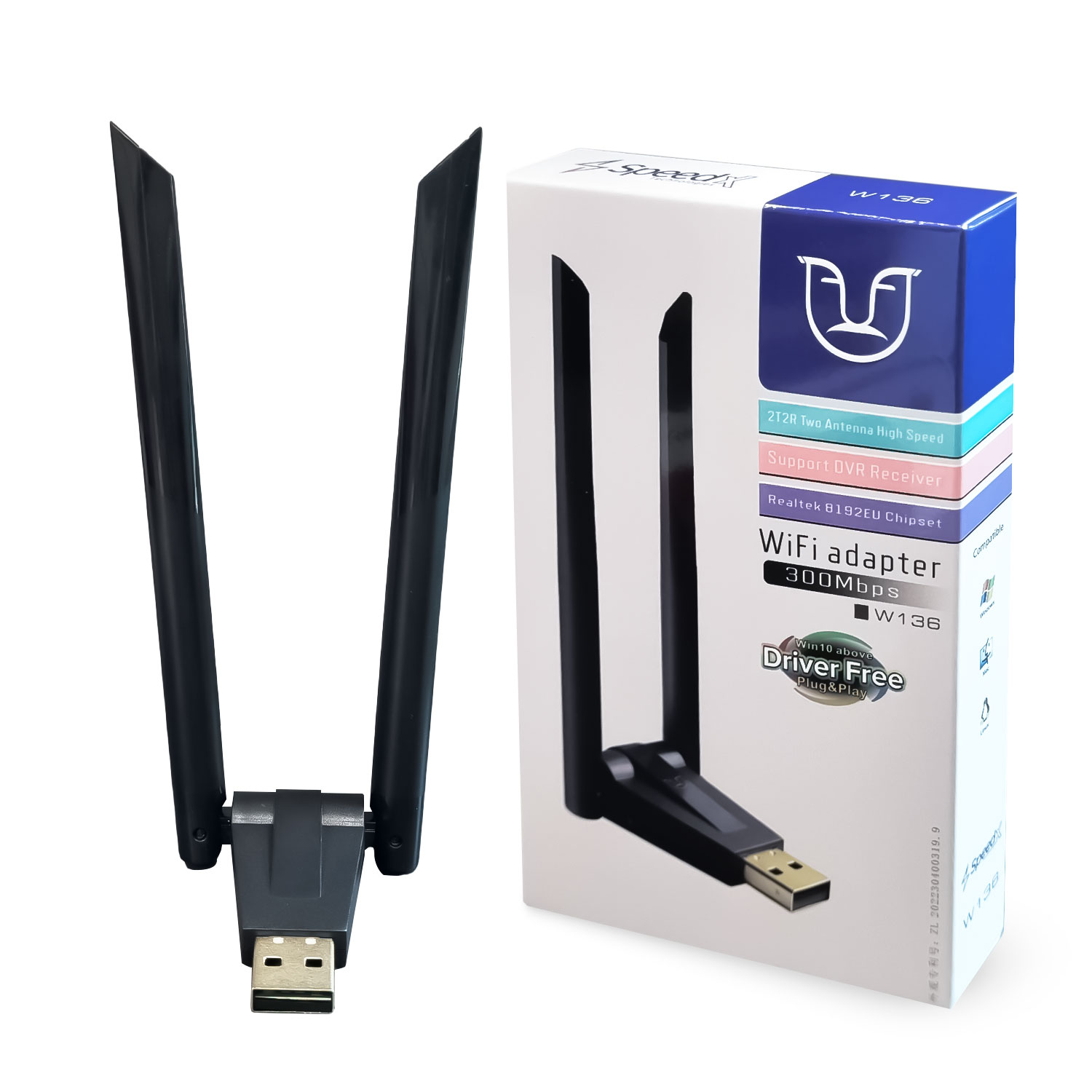 W136 Double Antenna WiFi Adapter – High-Speed 1200Mbps 1 W136 Double Antenna WiFi Adapter – High-Speed 1200Mbps