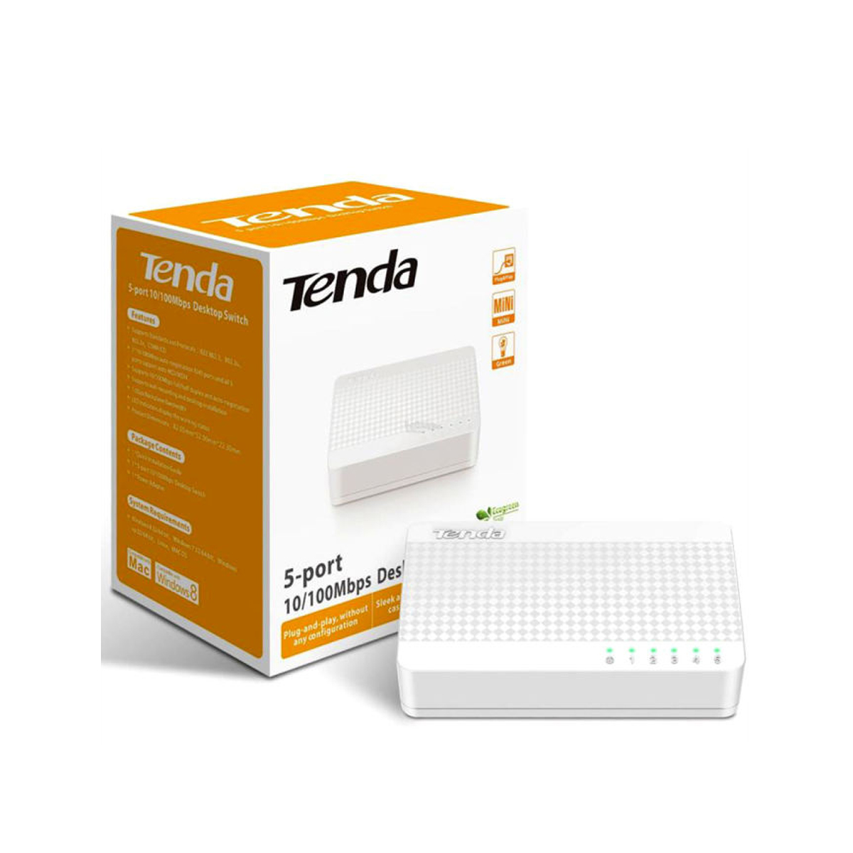 Tenda S105 5-port Desktop Switch 1 Tenda S105 5-port Desktop Switch