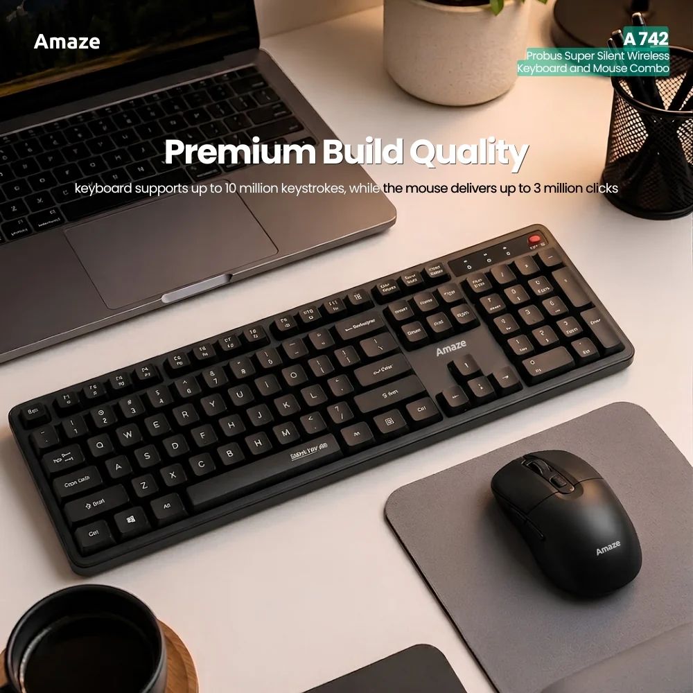 Probus Super Silent Wireless Keyboard and Mouse Combo- A742 5 Probus Super Silent Wireless Keyboard and Mouse Combo- A742 - Image 5