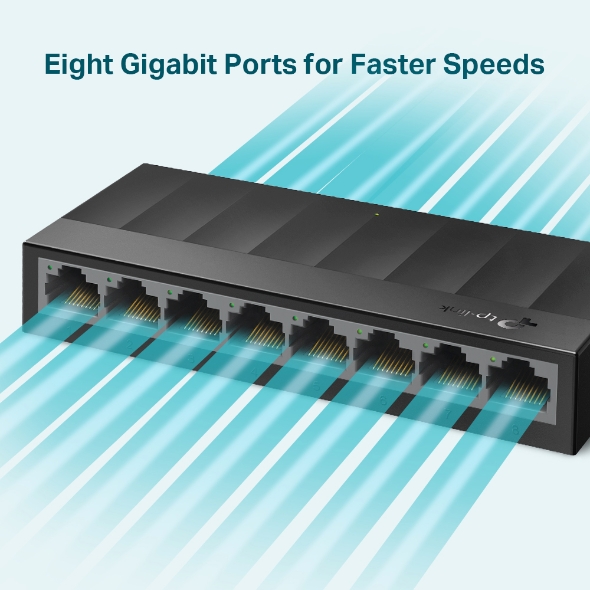 8-Port 10/100/1000Mbps Desktop Switch LS1008G 2 8-Port 10/100/1000Mbps Desktop Switch LS1008G - Image 2