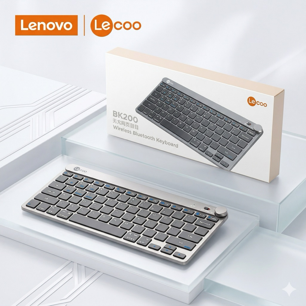 Lenovo Lecoo BK200 2.4G+Bluetooth Mini Bluetooth Keyboard 3 Lenovo Lecoo BK200 2.4G+Bluetooth Mini Bluetooth Keyboard - Image 3